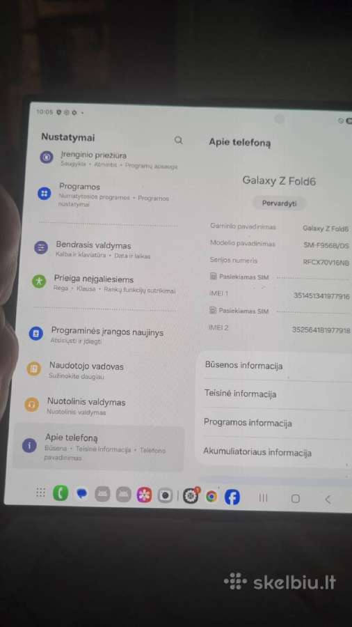 Samsung z fold 6 su 256 - nuotraukos Nr. 9