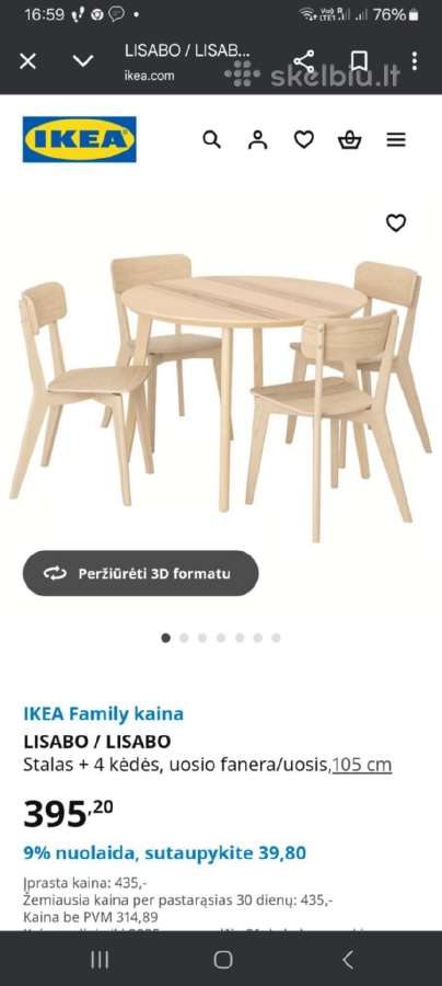 Valgomojo komplektas .