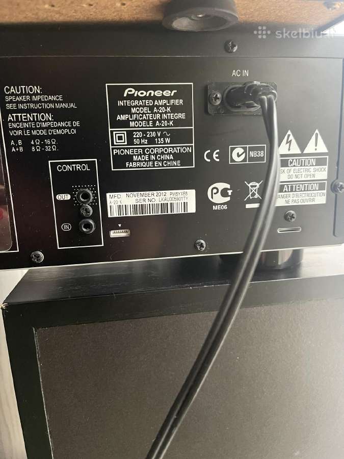 Pioneer stiprintuvas ir vinilo grotuvas - nuotraukos Nr. 5
