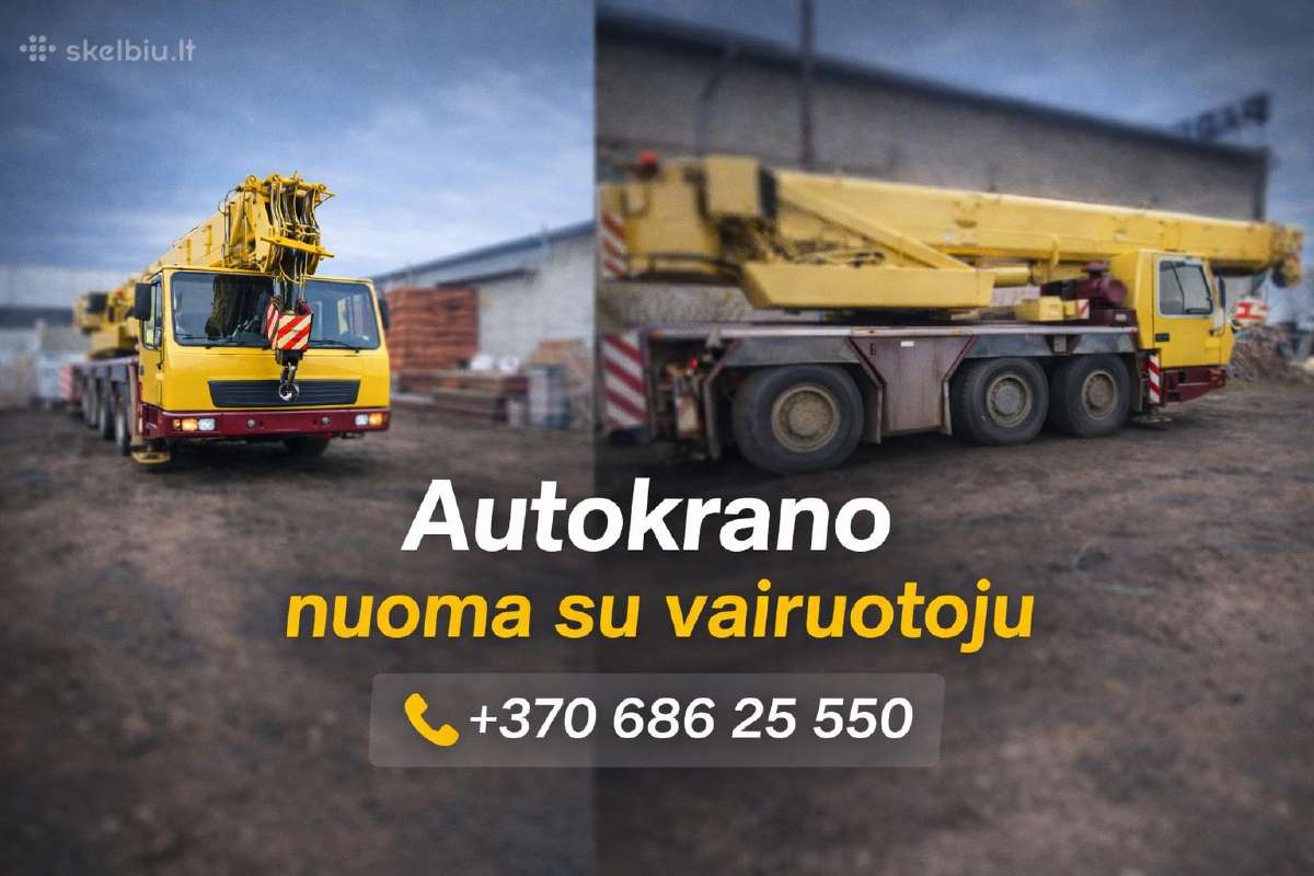 Autokrano nuoma, autokrano paslaugos Vilniuje