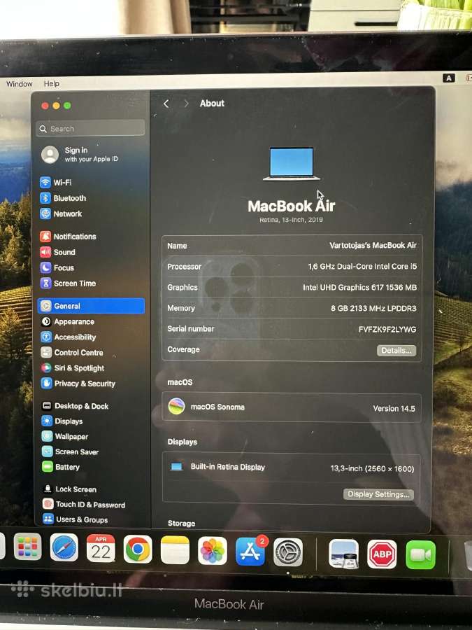 Macbookair 13" - nuotraukos Nr. 3
