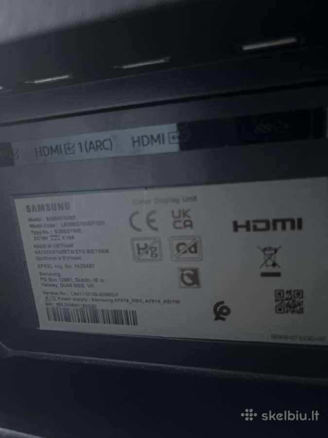 Mažai naudotas monitorius Samsung Odyssey G7 28 - nuotraukos Nr. 4