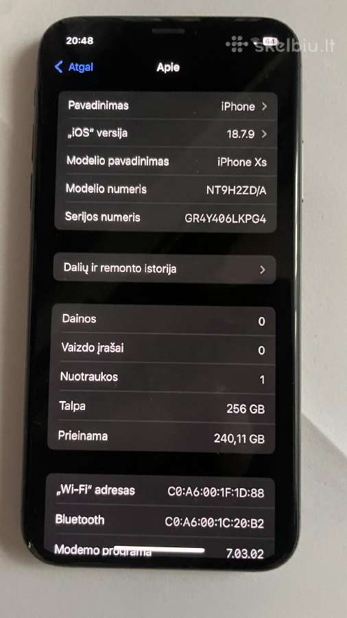 iPhone XS 256gb Kaip naujas - nuotraukos Nr. 2
