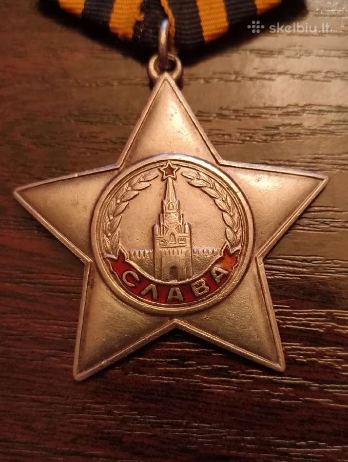 CcCCCP Ordinas Slava 3 Laipsnio. Lietuvis Apdovano - nuotraukos Nr. 3