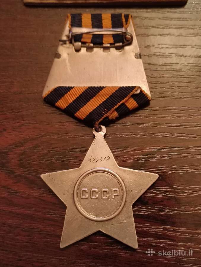 CcCCCP Ordinas Slava 3 Laipsnio. Lietuvis Apdovano - nuotraukos Nr. 4