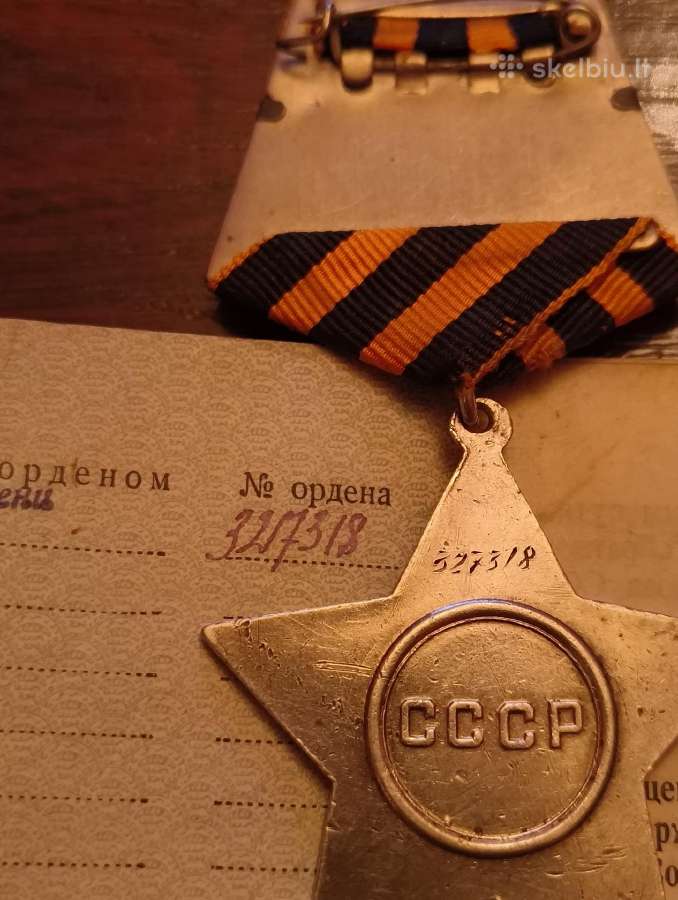 CcCCCP Ordinas Slava 3 Laipsnio. Lietuvis Apdovano - nuotraukos Nr. 9