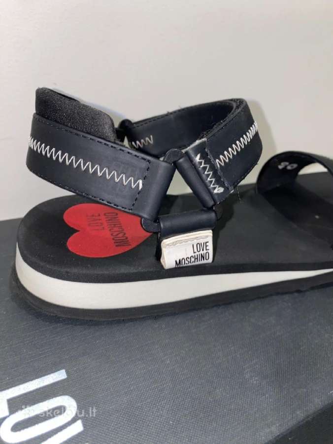 Basutės 40d juodos Love Moschino - nuotraukos Nr. 2