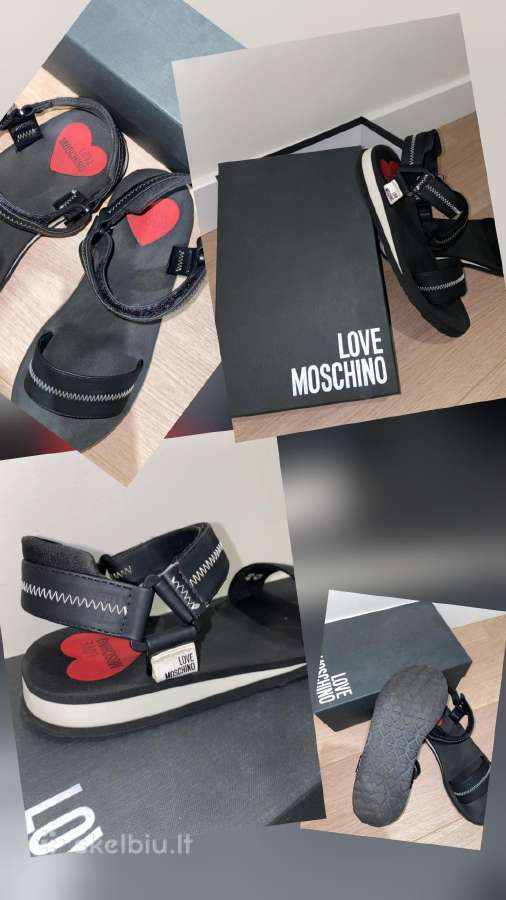 Basutės 40d juodos Love Moschino - nuotraukos Nr. 5