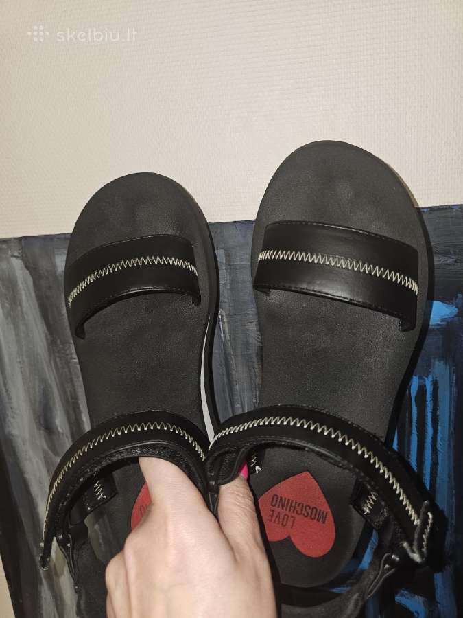 Basutės 40d juodos Love Moschino - nuotraukos Nr. 6