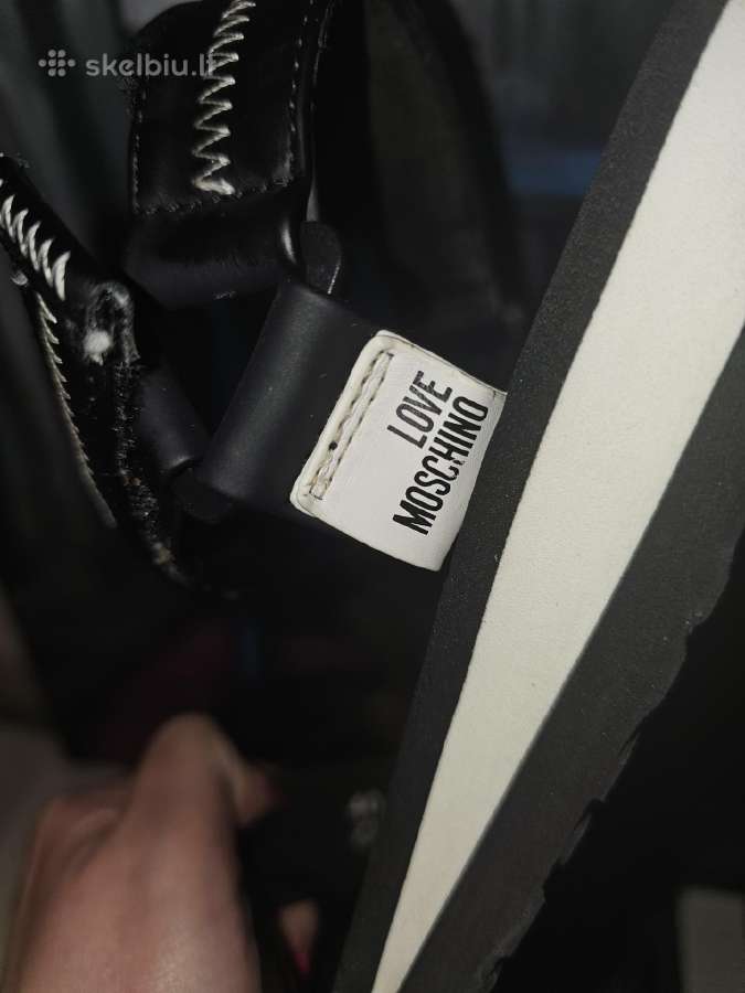 Basutės 40d juodos Love Moschino - nuotraukos Nr. 10