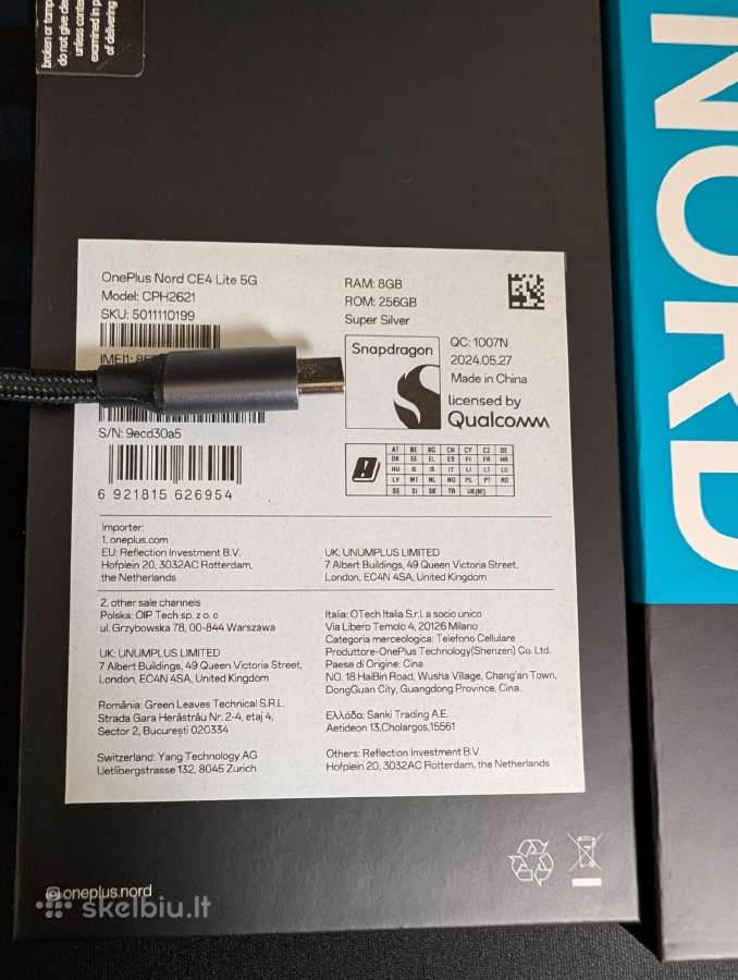 Oneplus Nord Ce4 Lite 5G 8/256 GB - nuotraukos Nr. 12