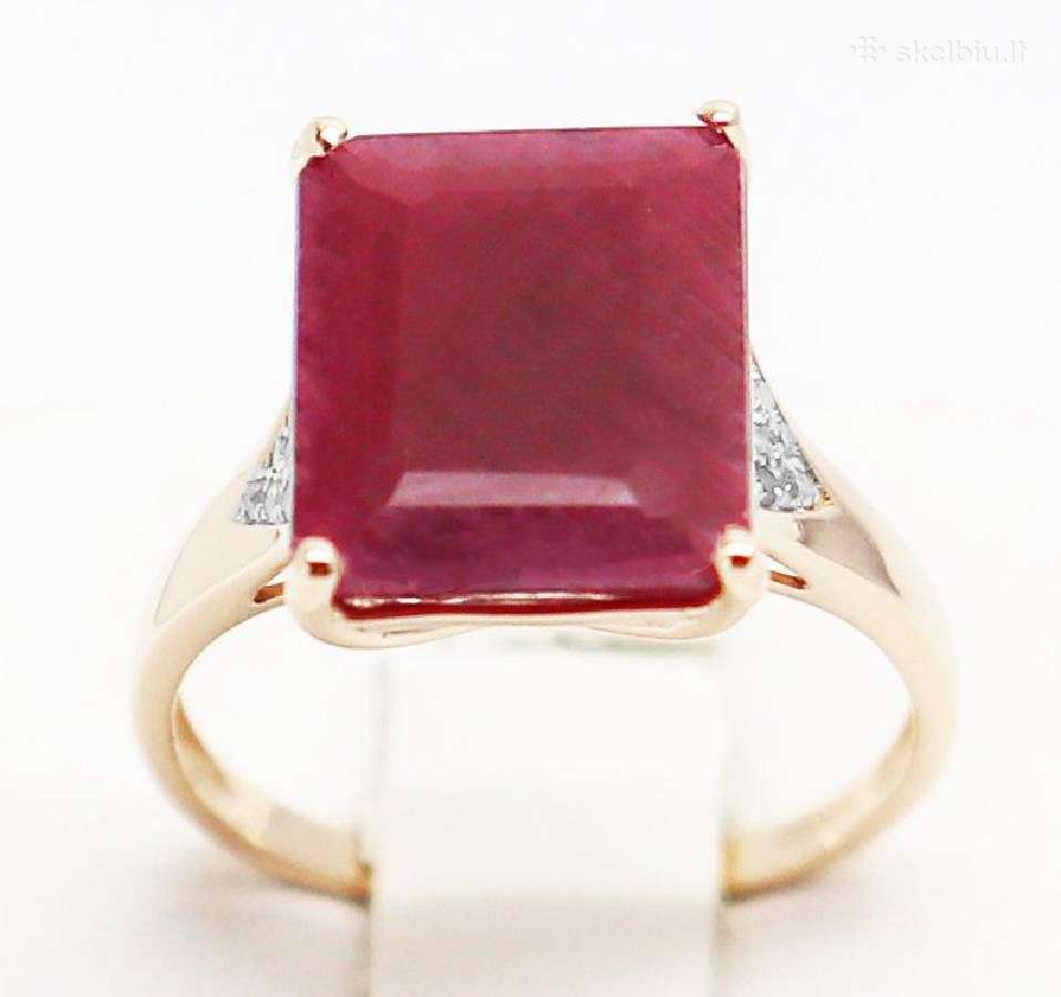 Aukso žiedas su 6,2ct rubinu ir deimantais - nuotraukos Nr. 7