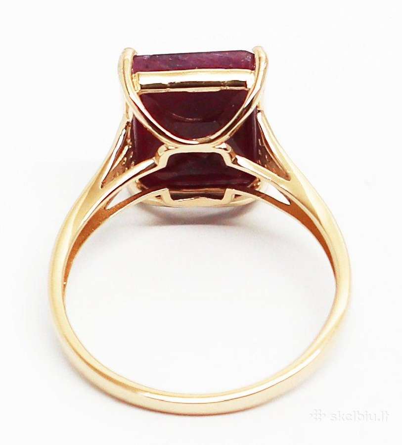Aukso žiedas su 6,2ct rubinu ir deimantais - nuotraukos Nr. 8