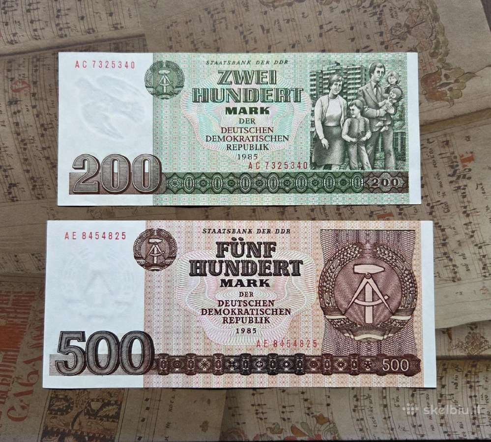 500 ir 200 mark 1985 Vokietija Ddr - unc