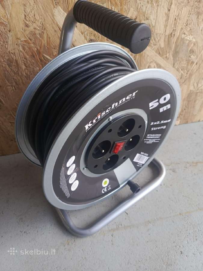 Ilgintuvas su metaline rite 50m 3x2.5mm². - nuotraukos Nr. 4
