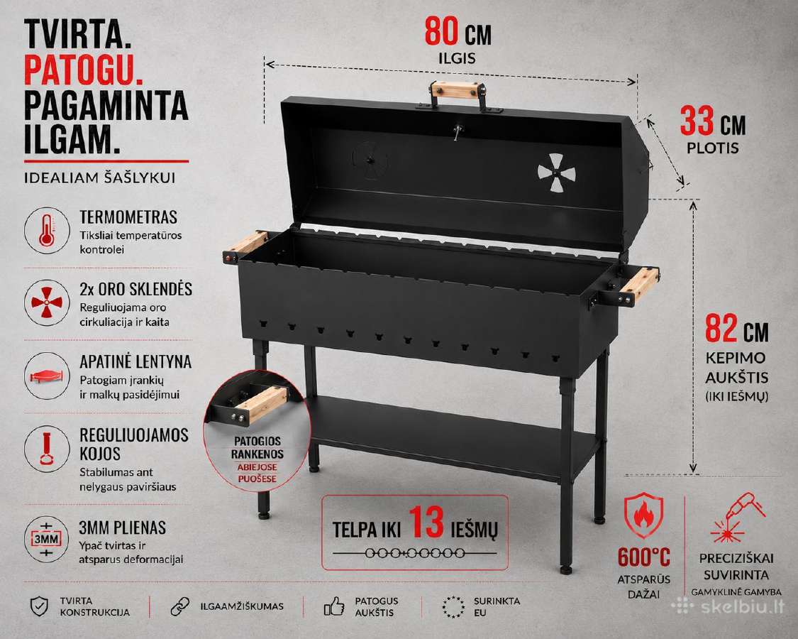 Šašlykinė 3-4 mm kazano krosnelė 3-5 mmkazanas ir - nuotraukos Nr. 11