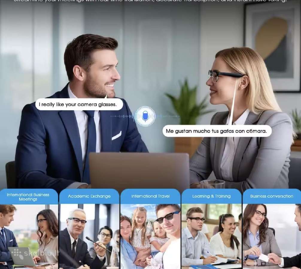 M02s Smart Glasses –akiniai filmuoja ir fotografuo - nuotraukos Nr. 7