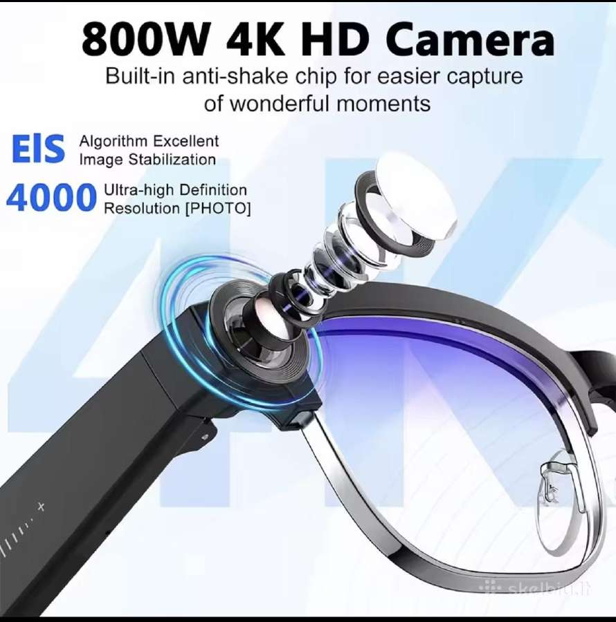 M02s Smart Glasses –akiniai filmuoja ir fotografuo - nuotraukos Nr. 10