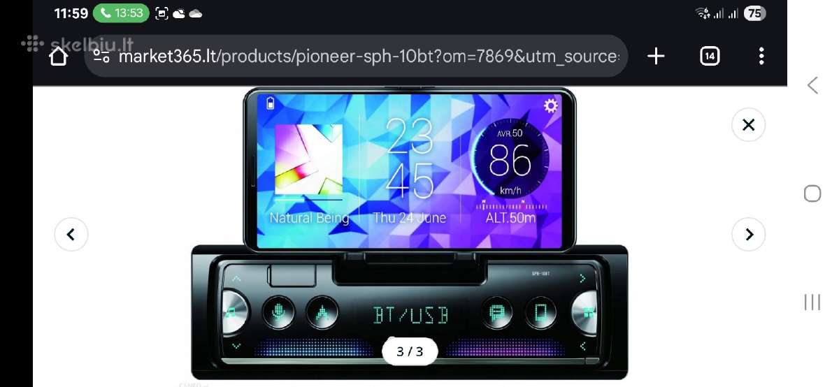 Subas Kenwood Fli Pioneer carplay Neoline registra - nuotraukos Nr. 15