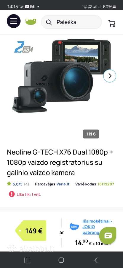 Subas Kenwood Fli Pioneer carplay Neoline registra - nuotraukos Nr. 17