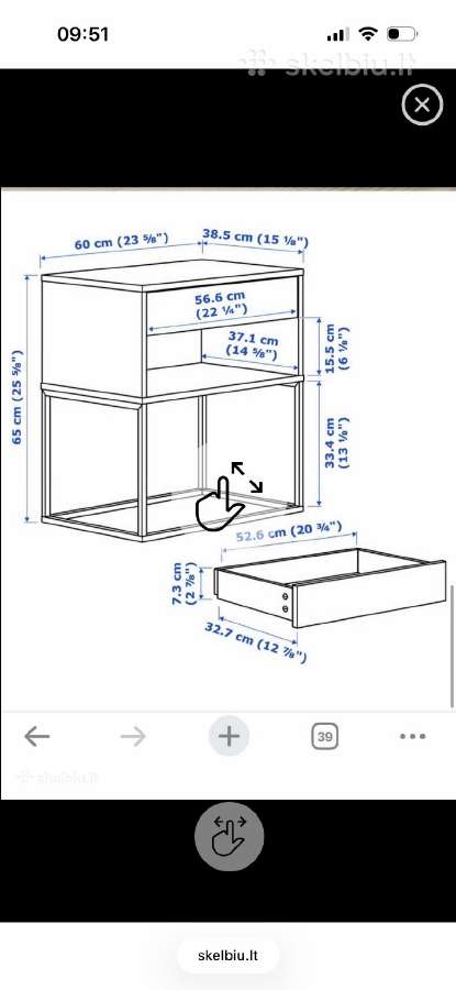 Ikea naktiniai staliukai - nuotraukos Nr. 3