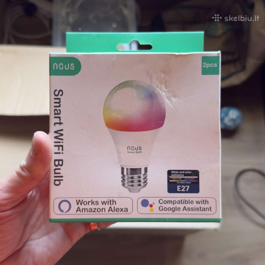Nous Smart WiFi lemputės E27 (2 vnt)