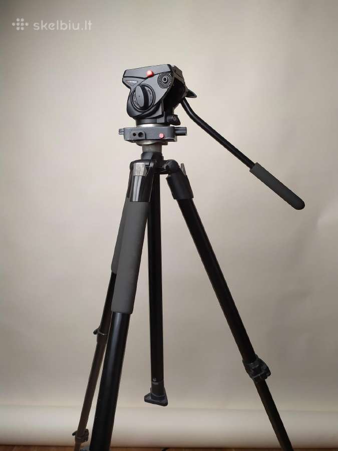 Trikojis Manfrotto 055xb + Galvutė Manfrotto701hdv