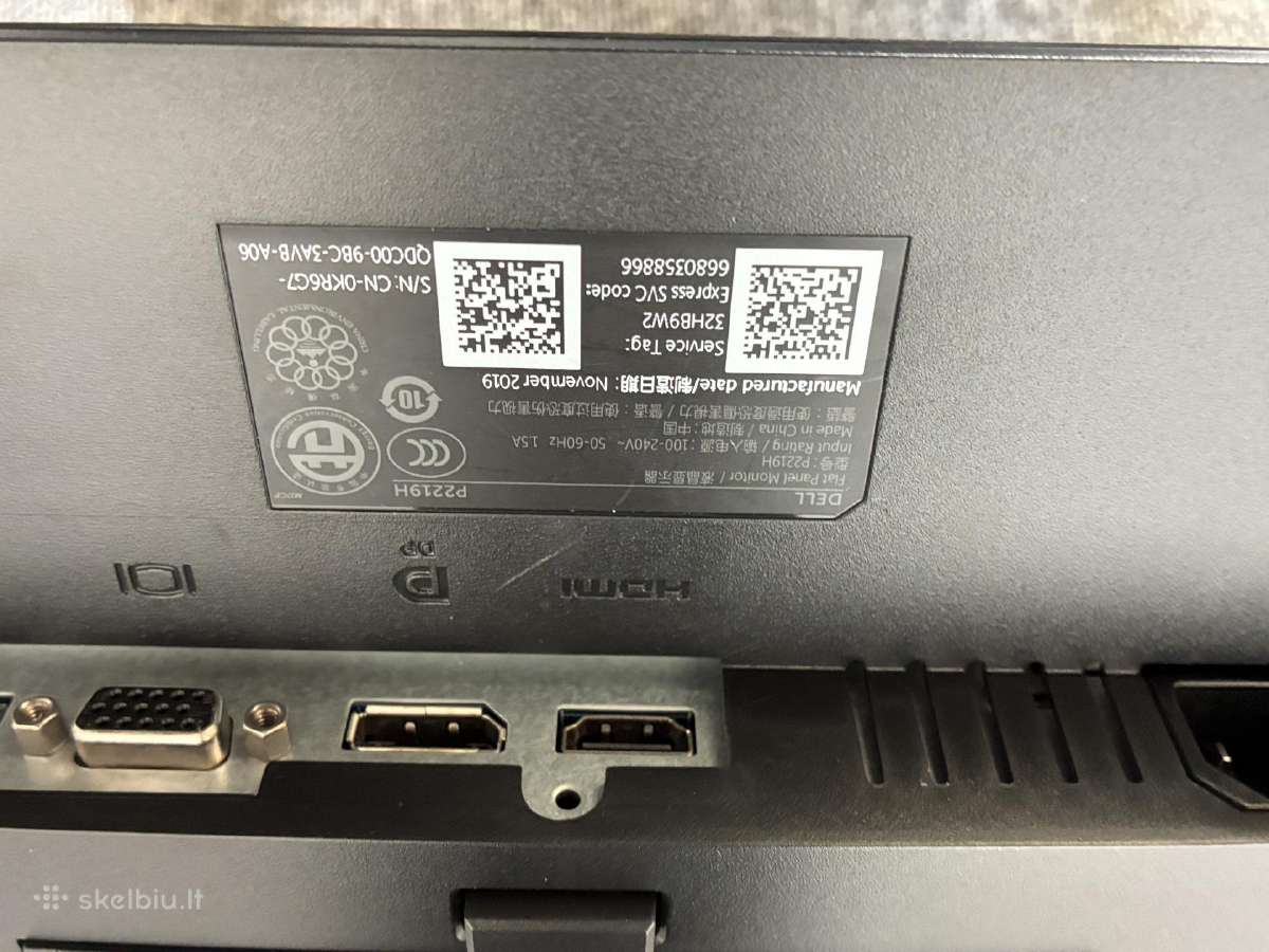 Dell monitorius flat panel P2219h 22 " - nuotraukos Nr. 12