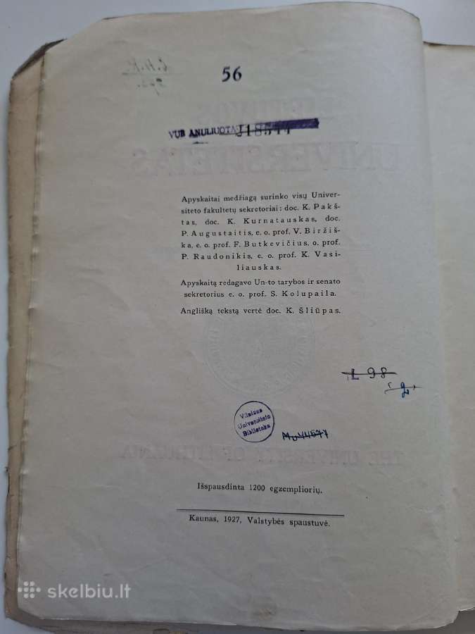 Lietuvos universitetas 1922 II 16-1927 II 16. 1927 - nuotraukos Nr. 4