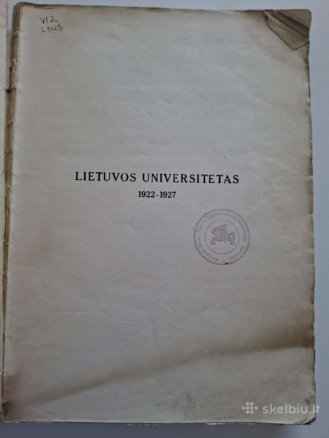 Lietuvos universitetas 1922 II 16-1927 II 16. 1927 - nuotraukos Nr. 2
