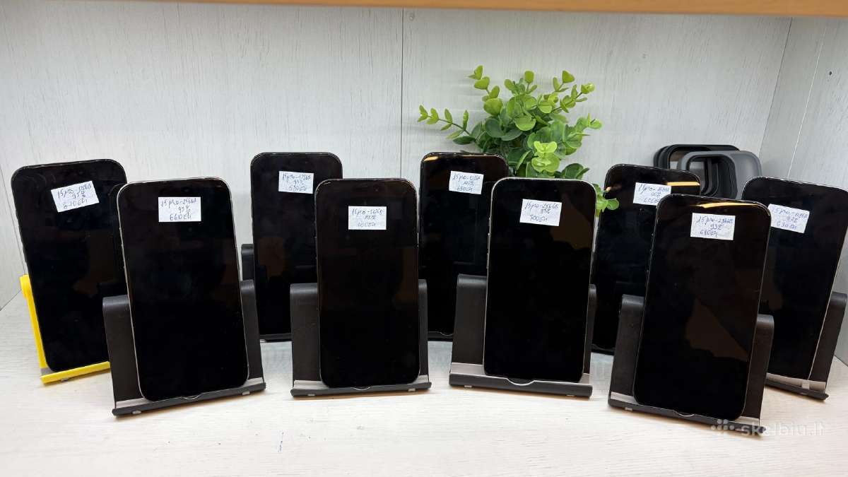 15 pro128-256gb, blue,natural,juodas su garantija!