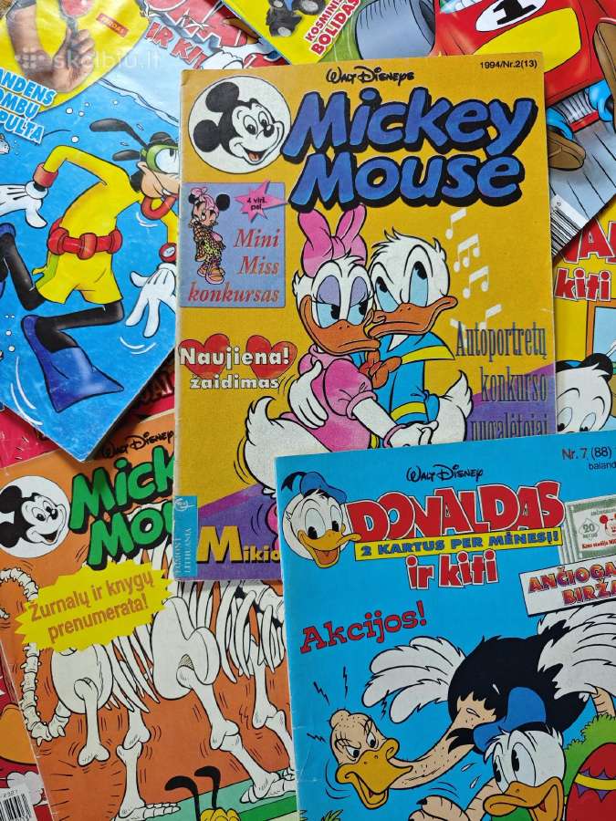 Parduodu senus „Mickey Mouse“, „Donaldas ir kiti“