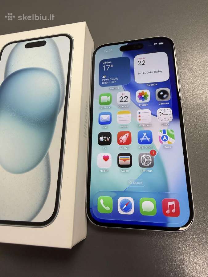 iPhone 15 128gb 99% baterija ,garantija 460 eur - nuotraukos Nr. 2