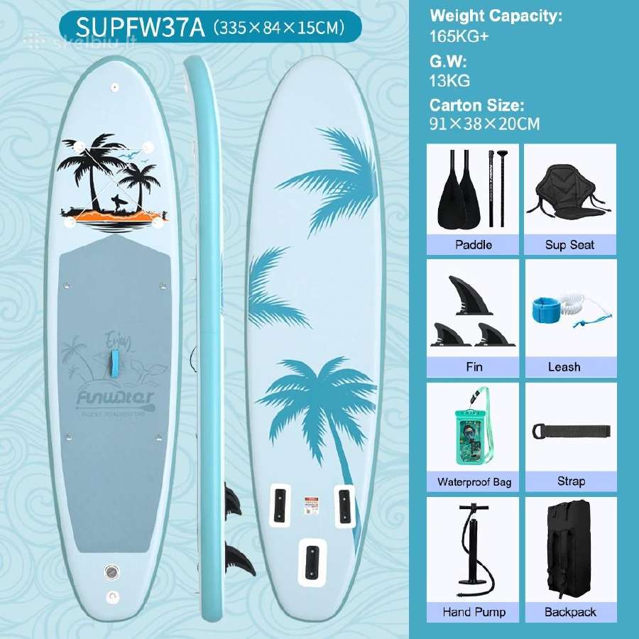 Pripučiamos irklentės Sup Paddle board Funwater - nuotraukos Nr. 36