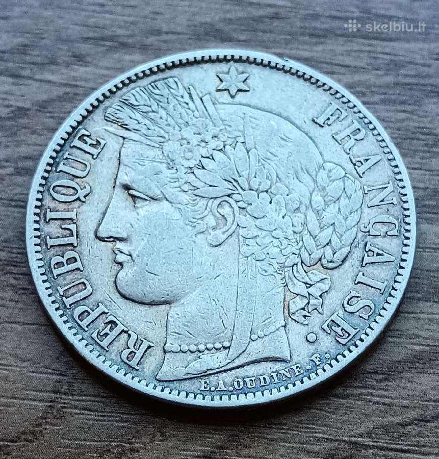 Prancūzija, 5 frankai, 1850 m. - nuotraukos Nr. 2