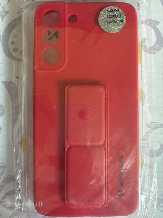 Telefono raudonas dėklas Samsung S22plius