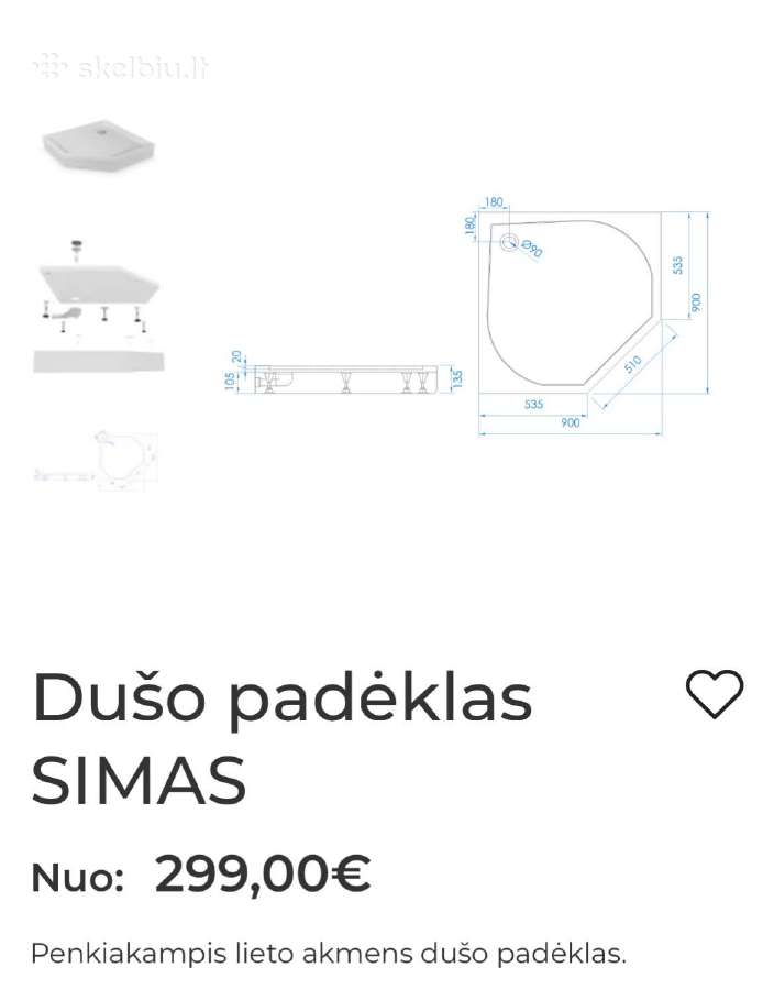Dušo padėklas - nuotraukos Nr. 5