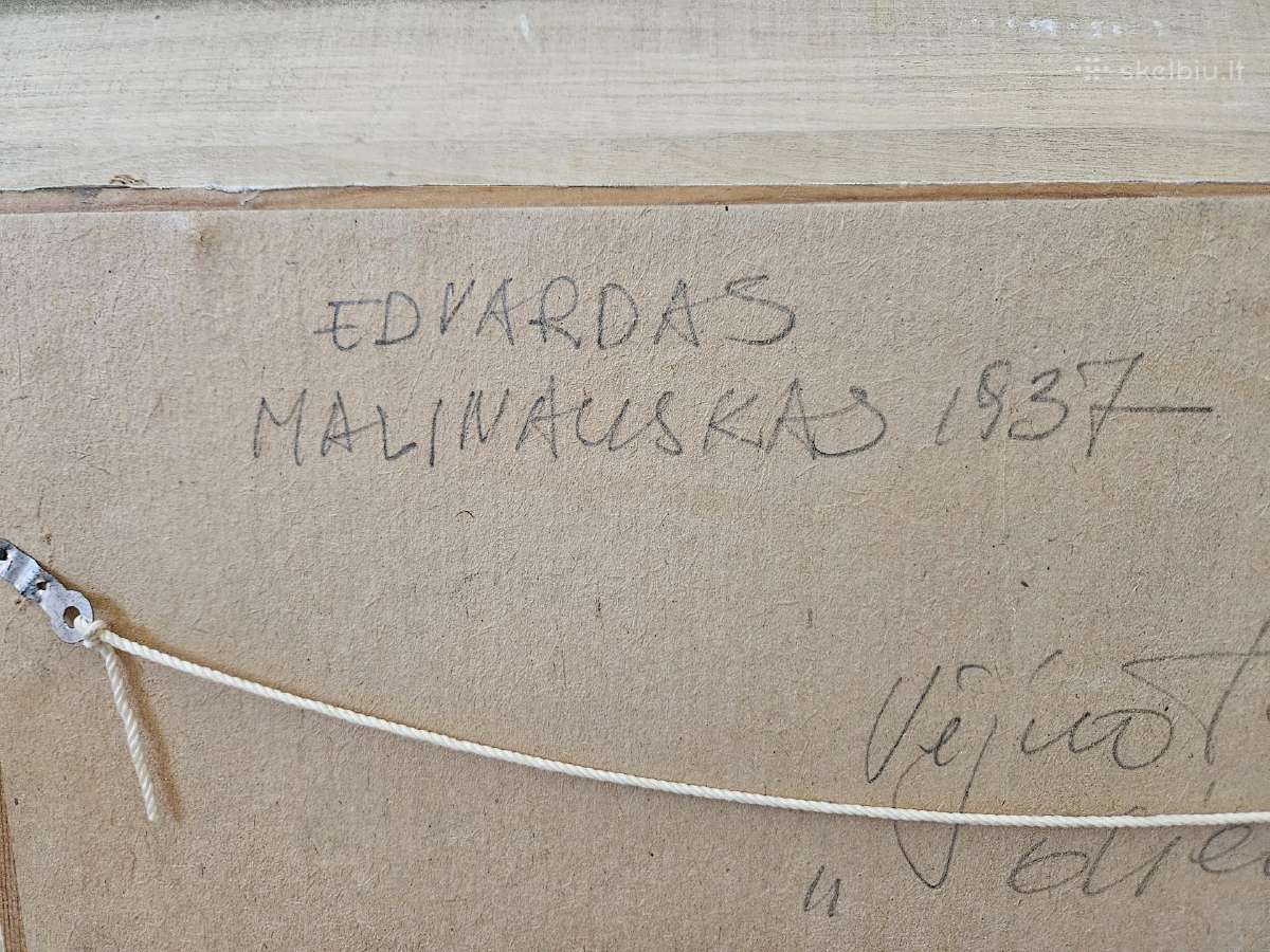 E. Malinauskas originalus paveikslas Vėjuota diena - nuotraukos Nr. 6