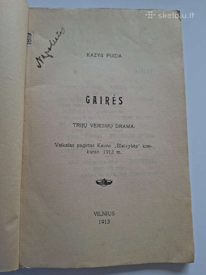 Teatras Nr. 18-19. K. Puida "Gairės". 1913 m. - nuotraukos Nr. 4
