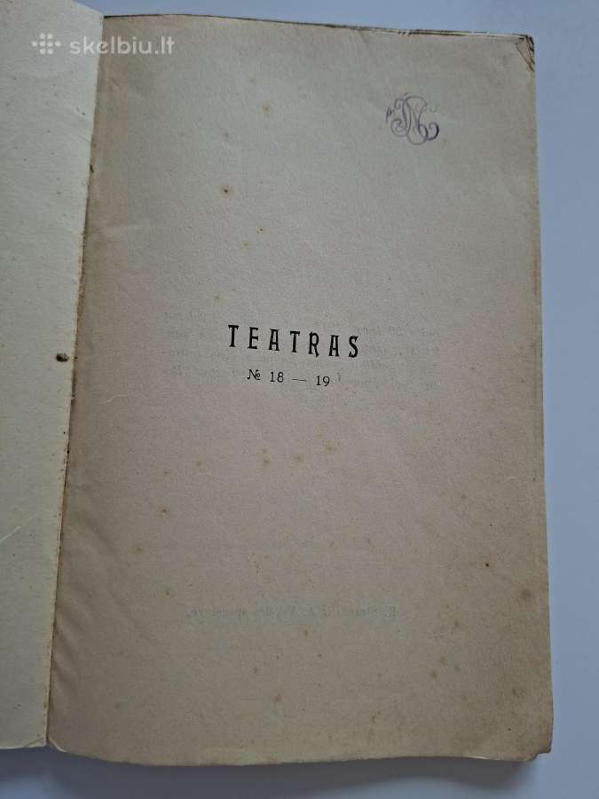 Teatras Nr. 18-19. K. Puida "Gairės". 1913 m. - nuotraukos Nr. 2