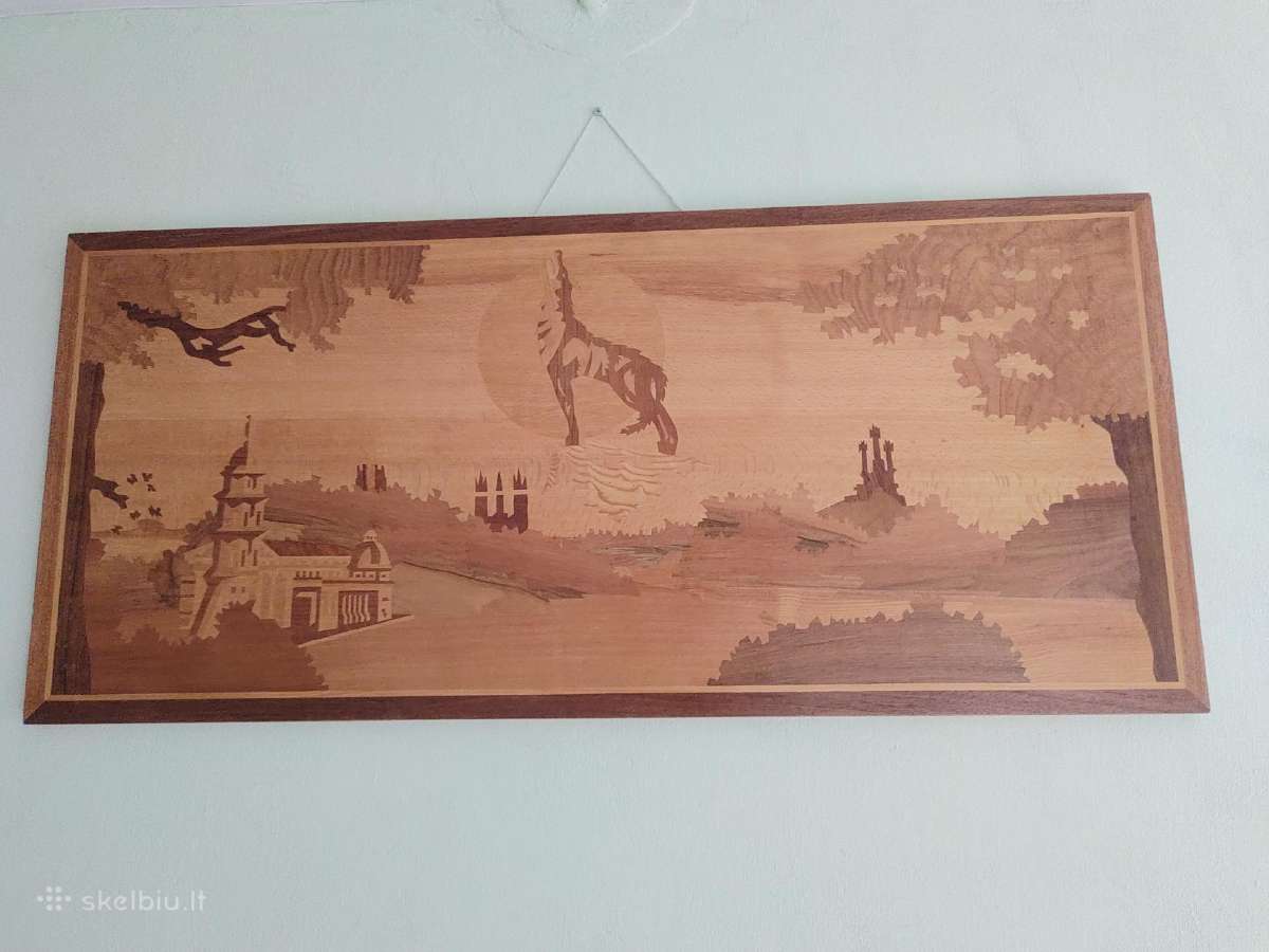 Medžio inkrustacija paveikslas