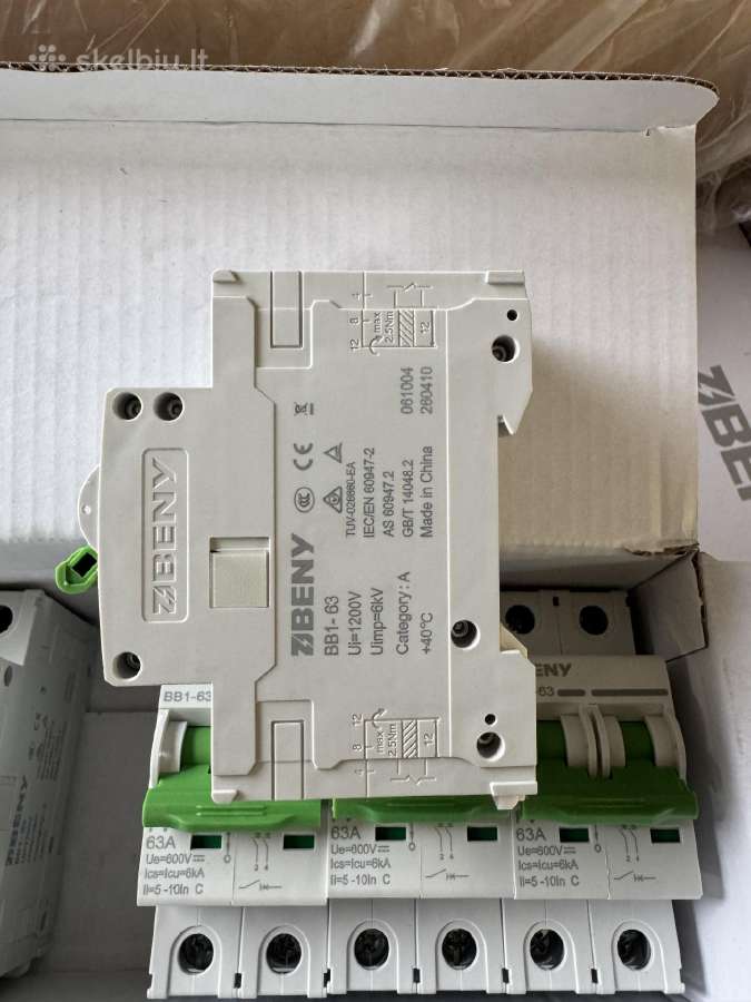 Automatinis jungiklis Dc Zbeny 63a 600v - nuotraukos Nr. 2