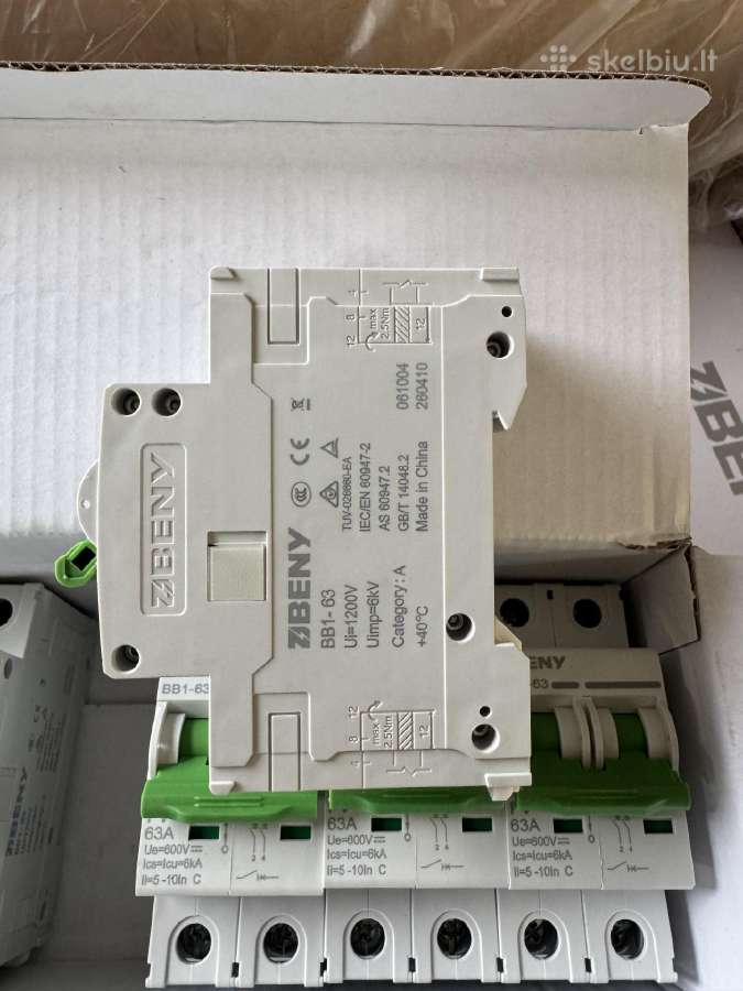 Automatinis jungiklis Dc Zbeny 63a 600v - nuotraukos Nr. 4