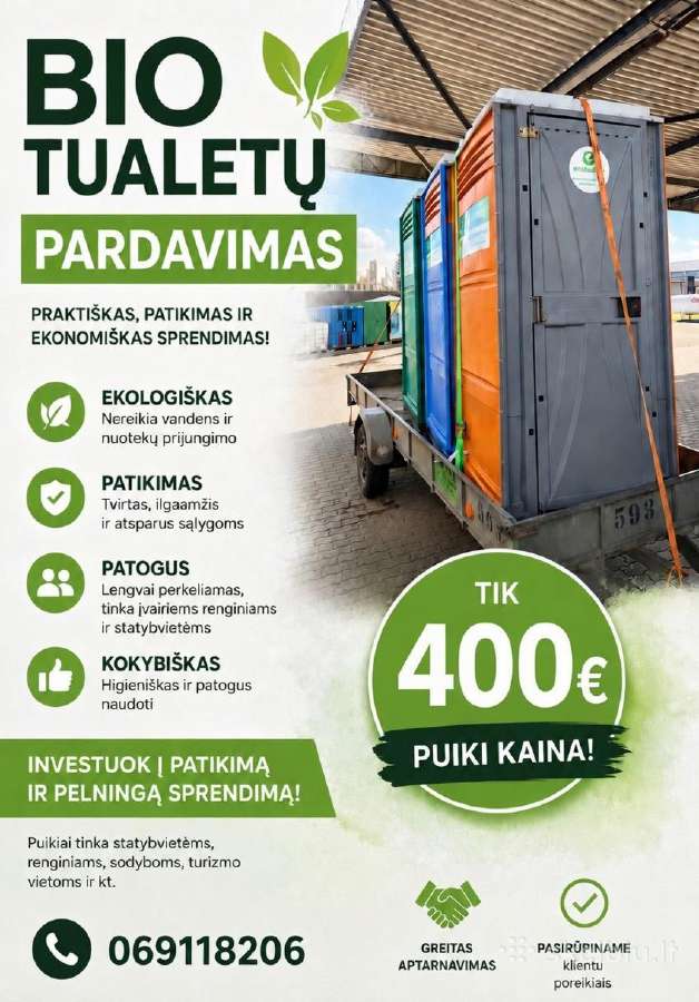 Bio tualetų priekyba
