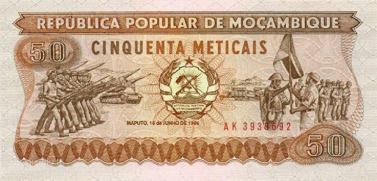 Mozambique 50 meticais 1986. Unc. P - nuotraukos Nr. 2