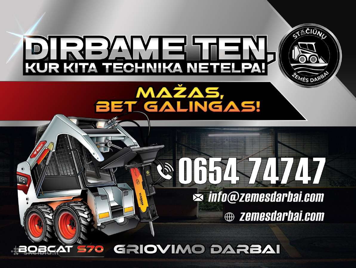 Bobcat S70 – kasimas, planiravimas ir griovimas - nuotraukos Nr. 14