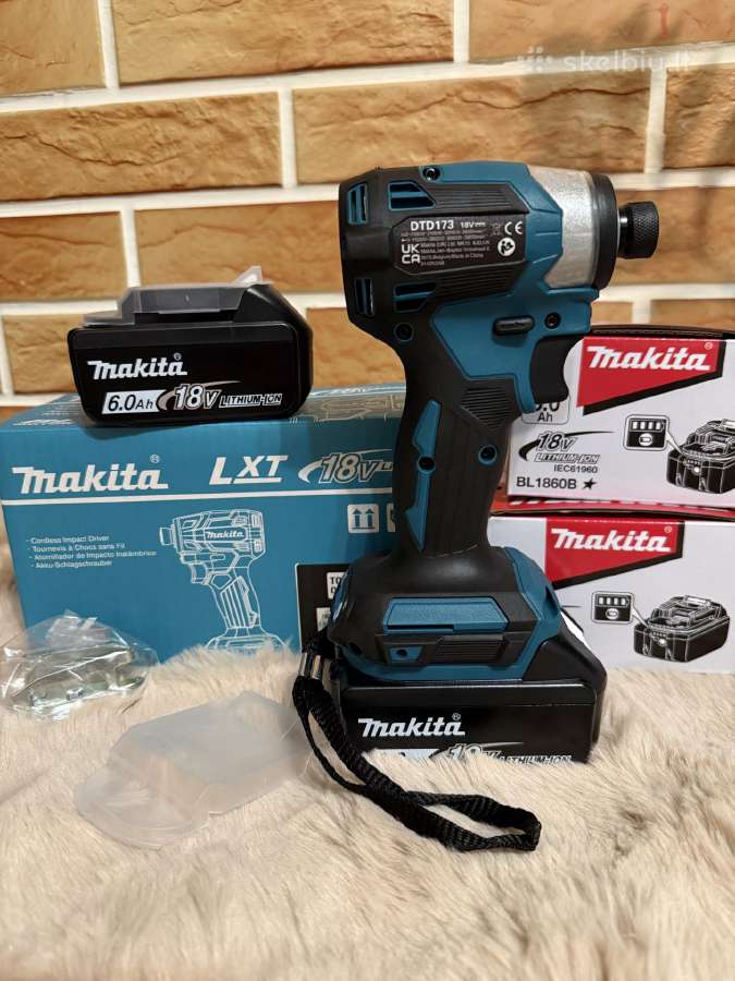 Makita Dtd173z Impactas + 18v 6 ah Baterija(nauja) - nuotraukos Nr. 3