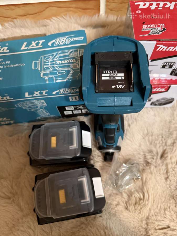 Makita Dtd173z Impactas + 18v 6 ah Baterija(nauja) - nuotraukos Nr. 6