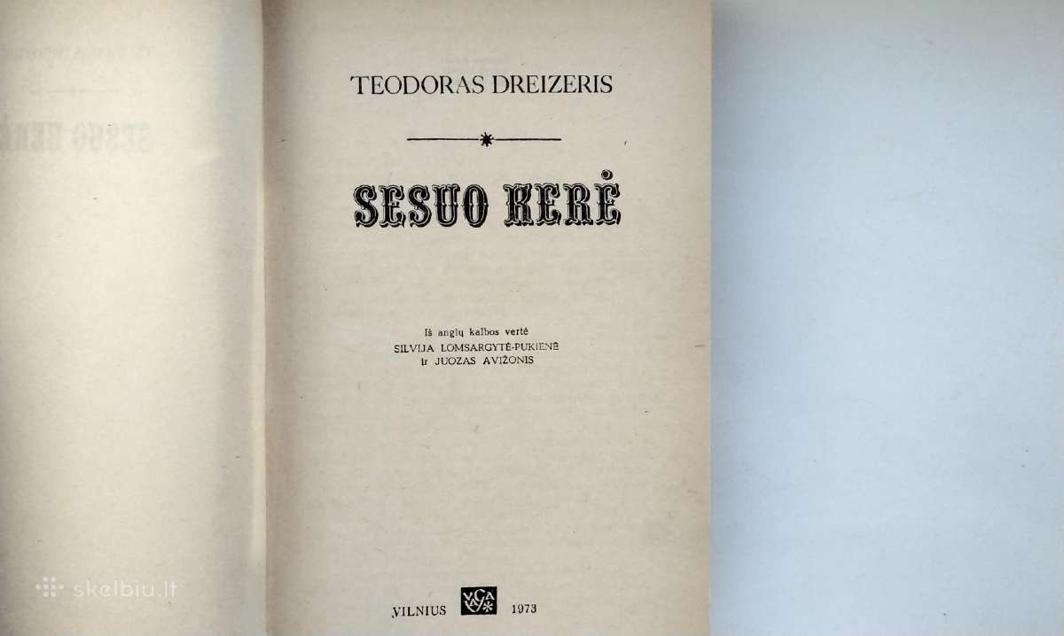T. Dreizeris, Sesuo Kerė. 1973 m. leid. - nuotraukos Nr. 2