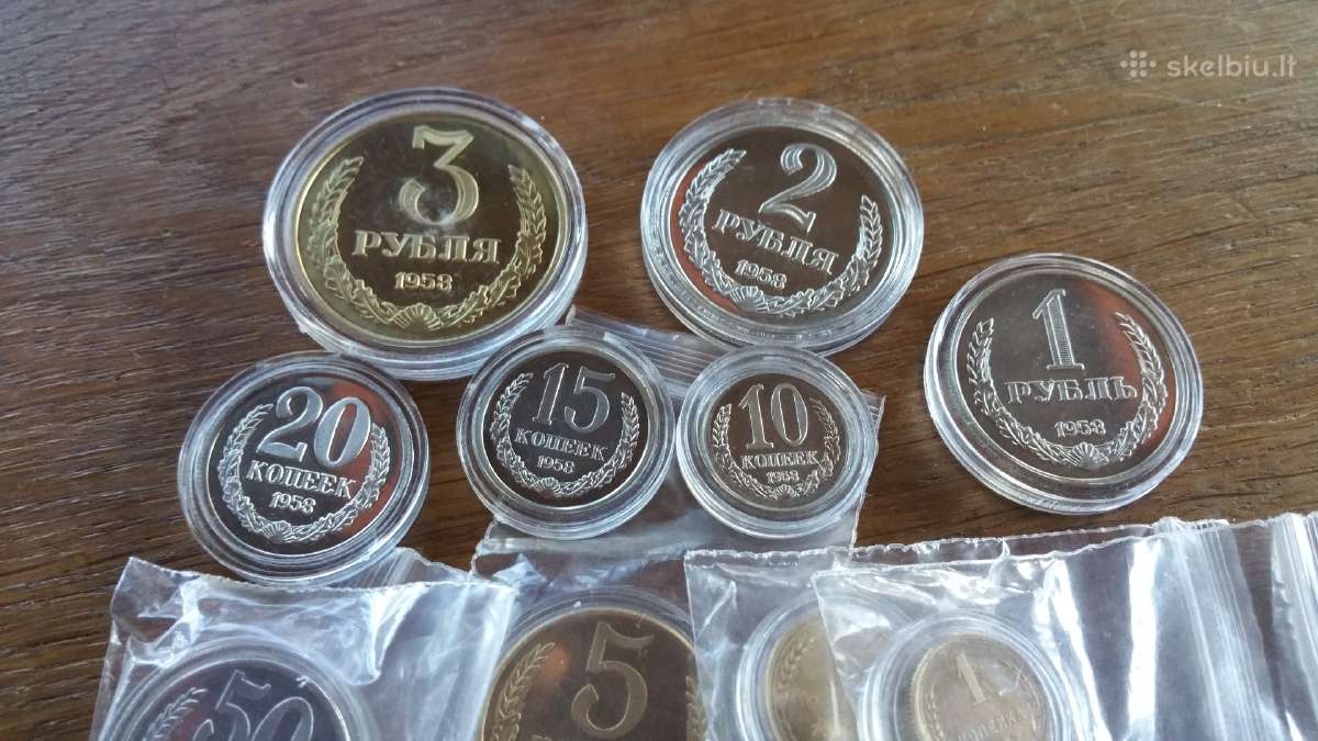 Pilna 1958 metu kapeikų ir rubliu kaina 50 euru. | Skelbiu.lt Pilna 1958 metu kapeikų ir rubliu kaina 50 euru.